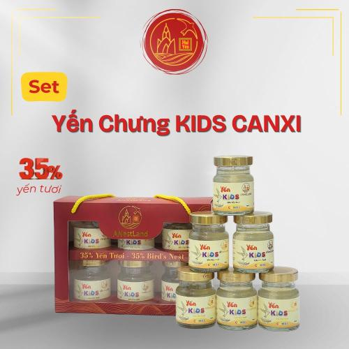 Set Yến Chưng Kids Canxi 6 Hũ